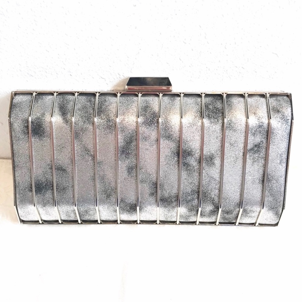 Inge Christopher Sonia Metallic Clutch Bag